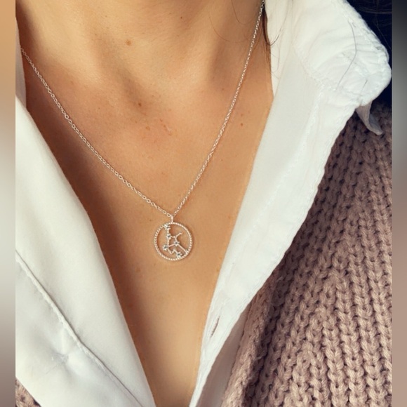 Sterling Silver Zodiac Constellation Necklaces - Picture 7 of 17